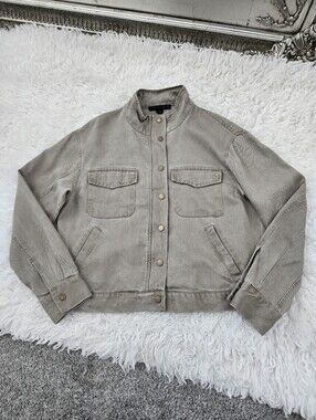 Jane + Delancey relaxed functional utility jacket shacket mineral-washed Medium